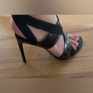 Balenciaga Black High Heel Sandals Size 38 Brand New